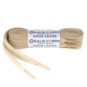 9mm Flat Tubular Cream Shoe Laces 1 Kalsi Cords