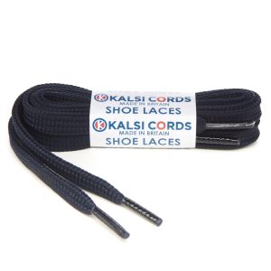 9mm Flat Tubular Dark Navy Shoe Laces 1 Kalsi Cords