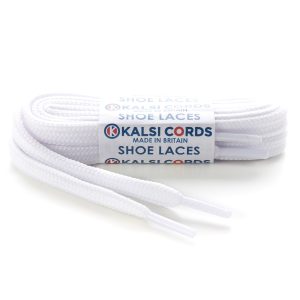 9mm Flat Tubular Optic White Shoe Laces 1 Kalsi Cords