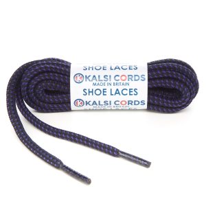 Fleck Black with Purple Shoe Laces 1 Kalsi Cords