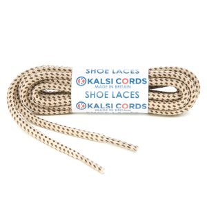 Fleck Cream with York Brown Shoe Laces 1 Kalsi Cords