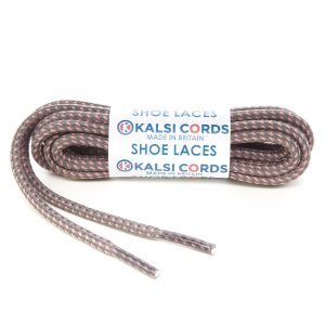 Fleck Grey with Dusty Pink Shoe Laces 1 Kalsi Cords