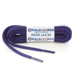 Fleck Purple with Black Shoe Laces 1 Kalsi Cords