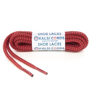 Fleck Red with Black Shoe Laces 1 Kalsi Cords
