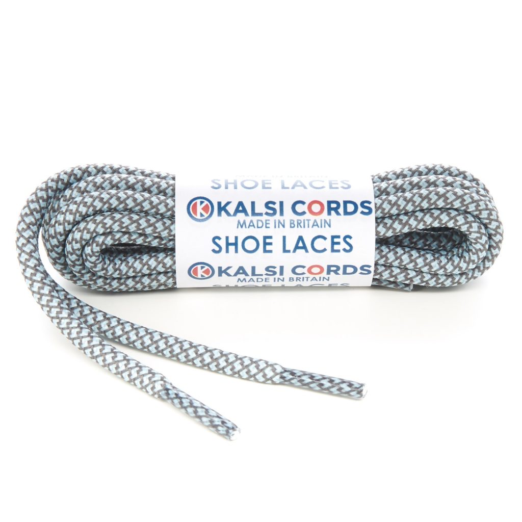 Honeycomb Baby Blue with Grey Shoe Laces 1 Kalsi Cords