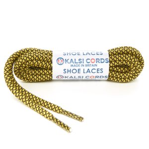 Honeycomb Yellow with Black Shoe Laces 1 Kalsi Cords