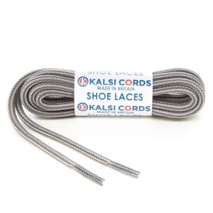 Stripes Light Grey Dark Grey Shoe Laces 1 Kalsi Cords