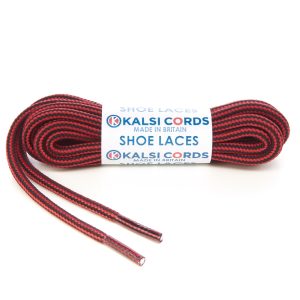 Stripes Red Black Shoe Laces 1 Kalsi Cords