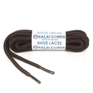 Stripes York Brown Black Shoe Laces 1 Kalsi Cords