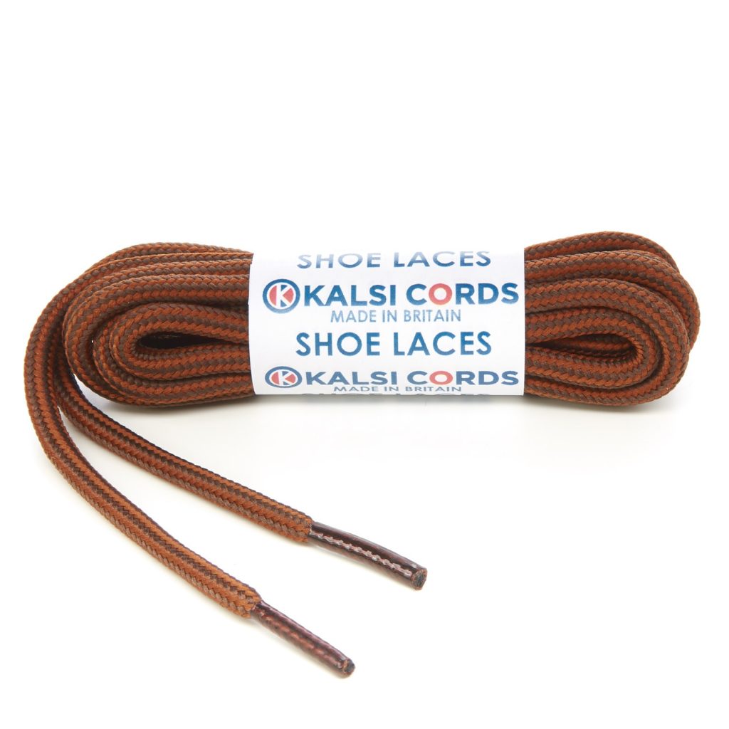 Stripes York Brown Nutmeg Shoe Laces 1 Kalsi Cords