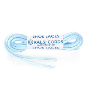 T460 2mm Thin Fine Round Cord Shoe Laces Baby Blue 1 Kalsi Cords