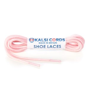 T460 2mm Thin Fine Round Cord Shoe Laces Baby Pink 1 Kalsi Cords