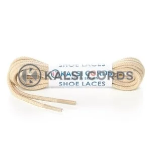 T460 2mm Thin Fine Round Cord Shoe Laces Cream 1 Kalsi Cords