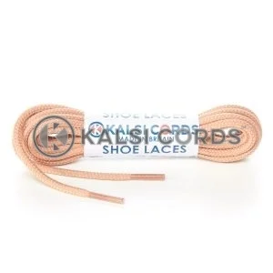 T460 2mm Thin Fine Round Cord Shoe Laces Dark Beige 1 Kalsi Cords