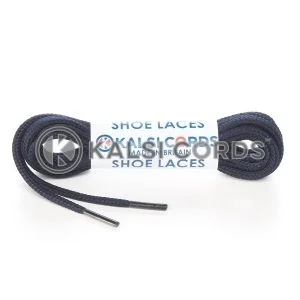 T460 2mm Thin Fine Round Cord Shoe Laces Dark Navy 1 Kalsi Cords