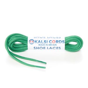 T460 2mm Thin Fine Round Cord Shoe Laces Emerald 1 Kalsi Cords