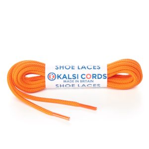 T460 2mm Thin Fine Round Cord Shoe Laces Orange 1 Kalsi Cords