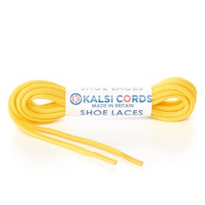 T460 2mm Thin Fine Round Cord Shoe Laces Yellow 1 Kalsi Cords