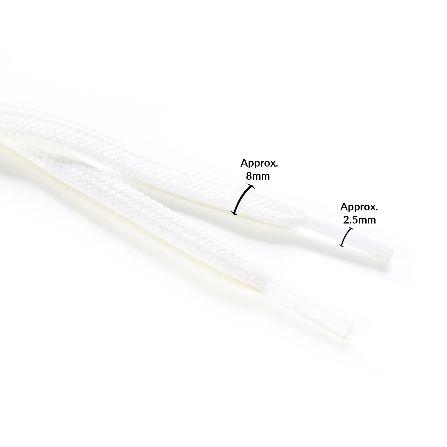 Ecru Off White 8mm Flat Shoe Laces for Sport Trainers Boots Kalsi Cords