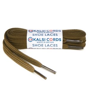 T638 8mm Flat Tubular Shoe Laces Everglade 1 Kalsi Cords
