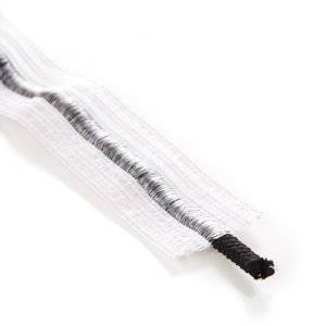 32mm Bonadex Waistband Elastic White Ecru with Black Drawstring Drawcord by Kalsi Cords