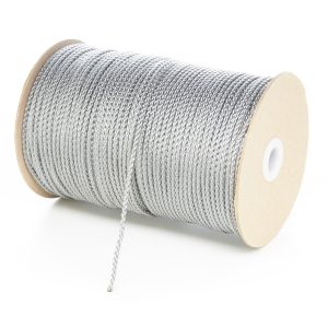 3mm Grey Silver Polypropylene Cord on Roll P377 Kalsi Cords