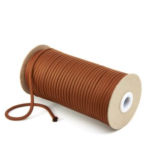 5mm Round Nutmeg Brown Polyester Cord by Kalsi Cords
