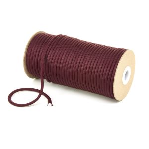 5mm Round Porto Wine Polyester Cord by Kalsi Cords