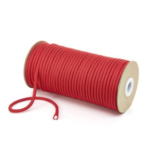 5mm Round Rose Madder Red Polyester Cord by Kalsi Cords
