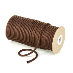 5mm Round York Brown Polyester Cord by Kalsi Cords