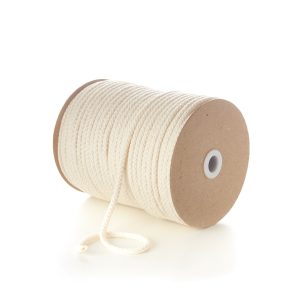 Natural 7mm Round Cotton Cord by Kalsi Cords