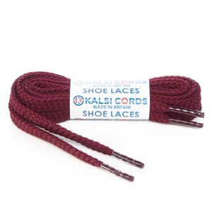 R1472 9mm Flat Diamond Pattern Premium Shoe Laces Burgundy 1 Kalsi Cords