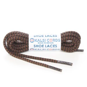 R698 4mm Round Extra Strong Heavy Duty Durable Shoe Laces Black York Brown 1 Kalsi Cords
