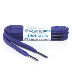 SP1 7mm Flat Tubular Premium Spun Polyester Shoe Laces Purple 1 Kalsi Cords