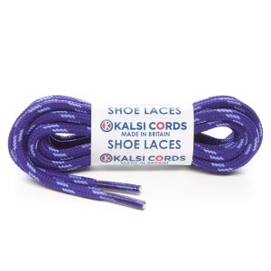 T621 5mm Round Cord 4 Fleck Shoe Laces Purple with Lilac 1 Kalsi Cords