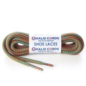 T621 5mm Round Cord Herringbone Shoe Laces Orange Jade 1 Kalsi Cords