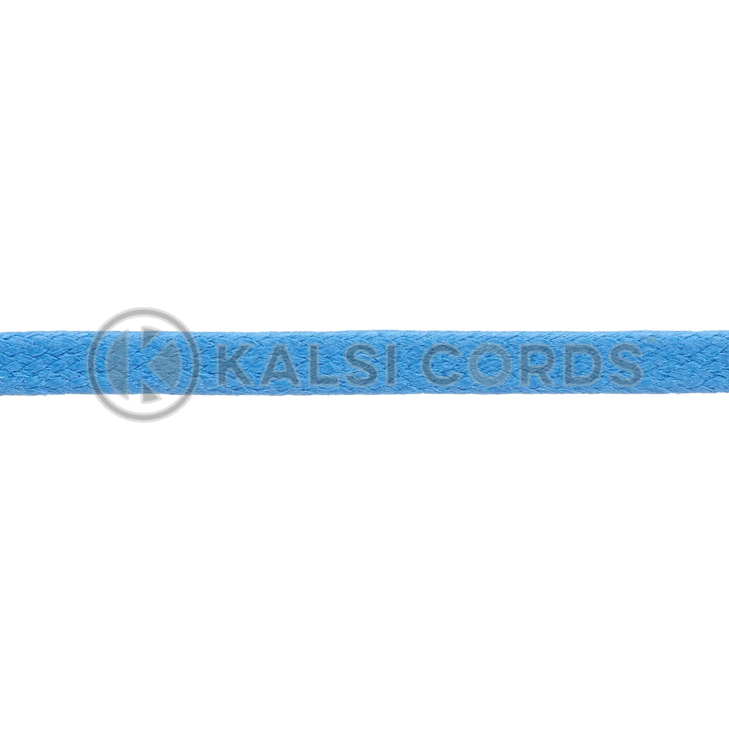 TE330 6mm Flat Waxed Cotton Shoe Laces Blue 3 Kalsi Cords