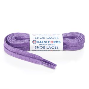TE330 6mm Flat Waxed Cotton Shoe Laces Lilac 1 Kalsi Cords