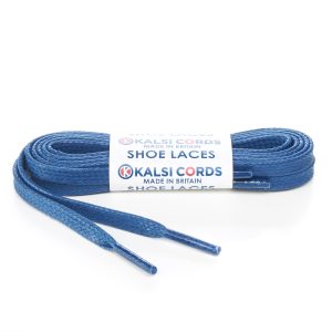 TE330 6mm Flat Waxed Cotton Shoe Laces Navy 1 Kalsi Cords