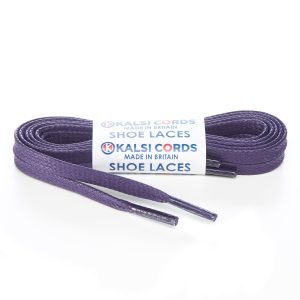 TE330 6mm Flat Waxed Cotton Shoe Laces Purple 1 Kalsi Cords