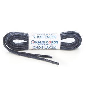 TE458 4mm Round Cord Waxed Cotton Shoe Laces Dark Navy 1 Kalsi Cords
