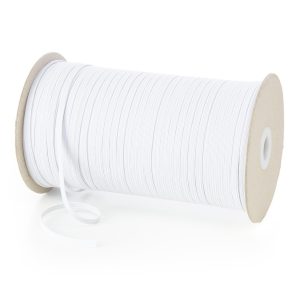 TPE10 4mm 6 Cord Flat Braided Elastic White Ecru Kalsi Cords