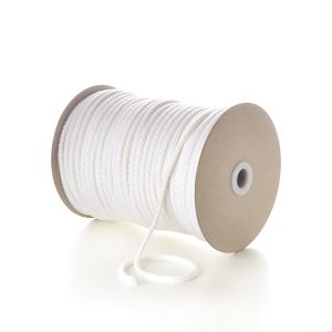 White 6mm Round Cotton Cord by Kalsi Cords