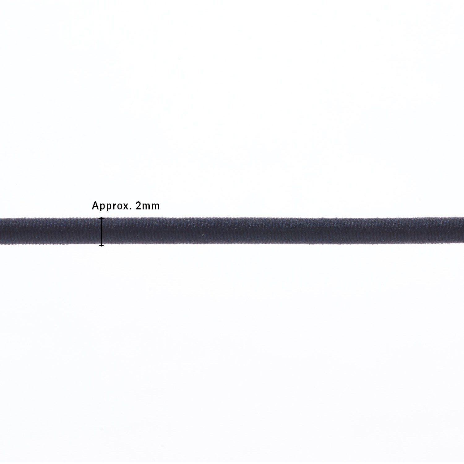 2mm Dark Navy Thin Fine Round Elastic Cord TPE84 Diameter Kalsi Cords