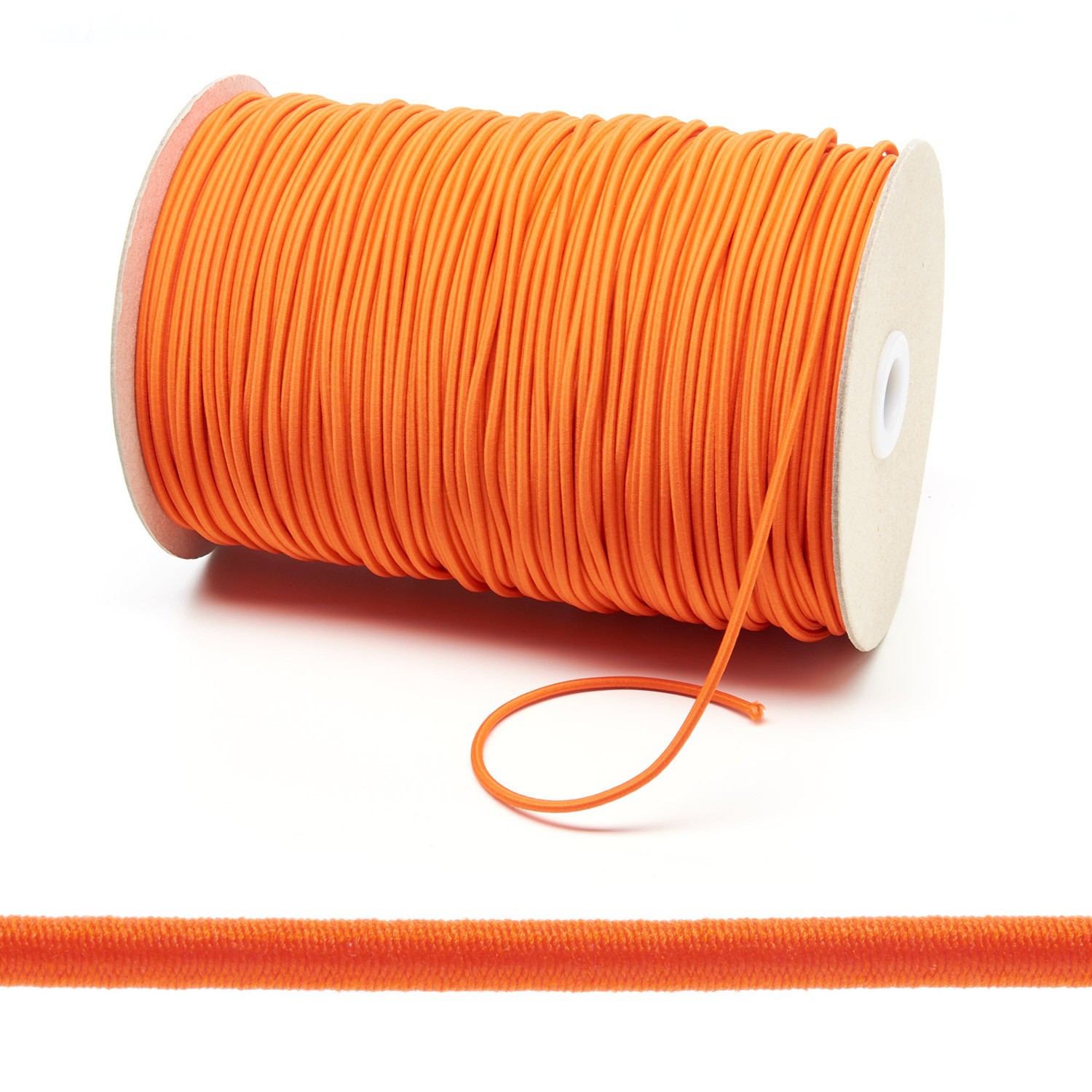 2mm Orange Thin Fine Round Elastic Cord TPE84 Composite 1 Kalsi Cords