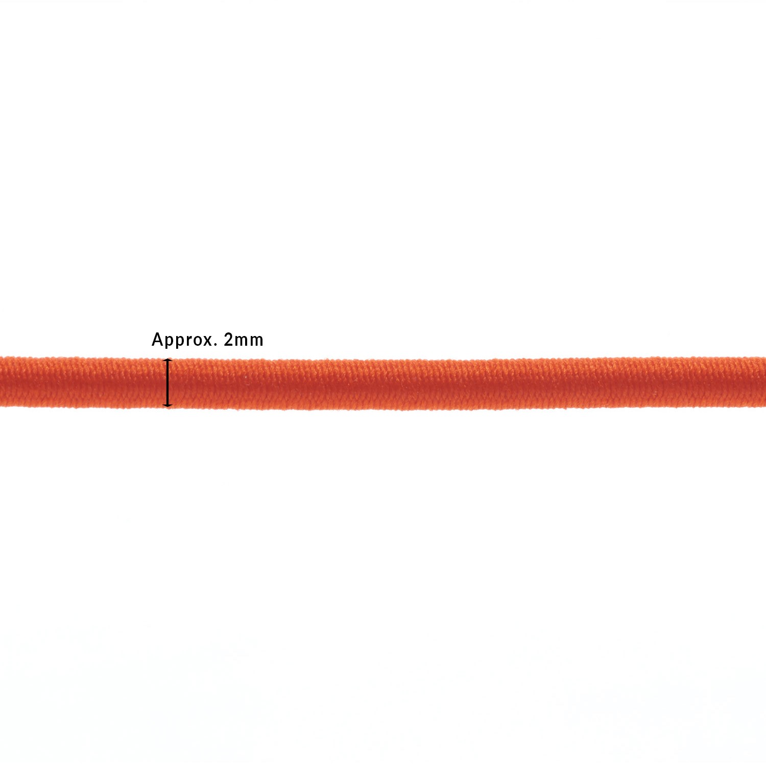 2mm Orange Thin Fine Round Elastic Cord TPE84 Diameter Kalsi Cords