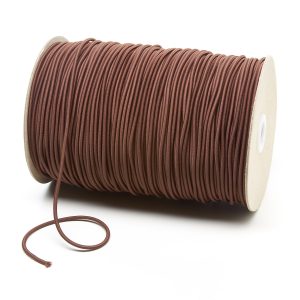 2mm York Brown Thin Fine Round Elastic Cord TPE84 Kalsi Cords