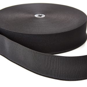 38mm Black Woven Loom Elastic by Kalsi Cords