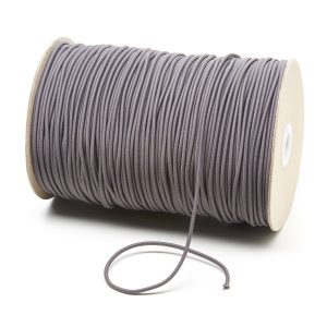 3mm Grey Thin Fine Round Elastic Cord TPE43 Kalsi Cords