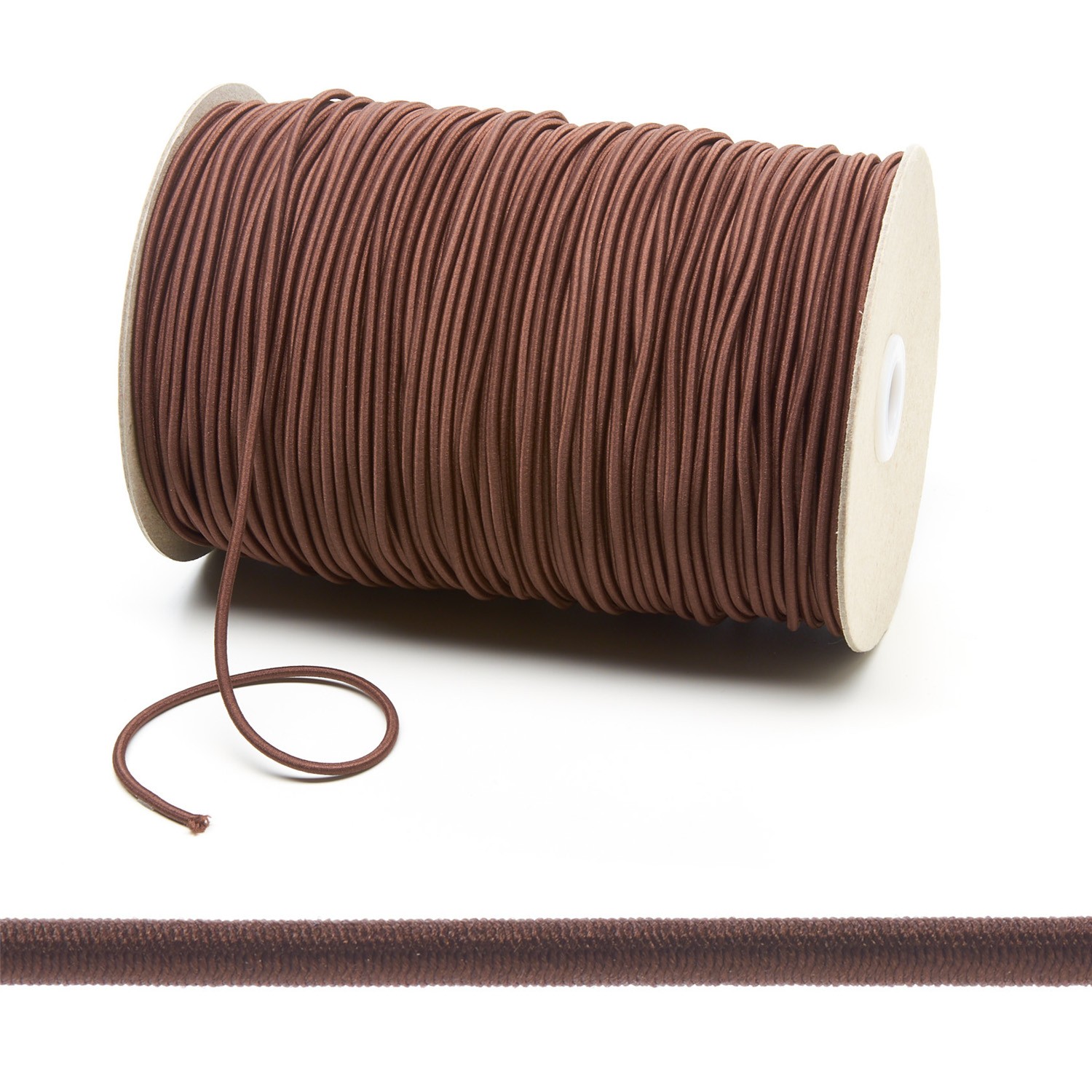 3mm York Brown Thin Fine Round Elastic Cord TPE43 Composite 1 Kalsi Cords